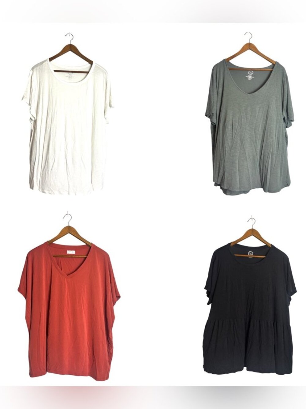Bundle of 4 Maurices 24/7 Plus Size Casual Flowy Lightweight T-shirt Tops 4X